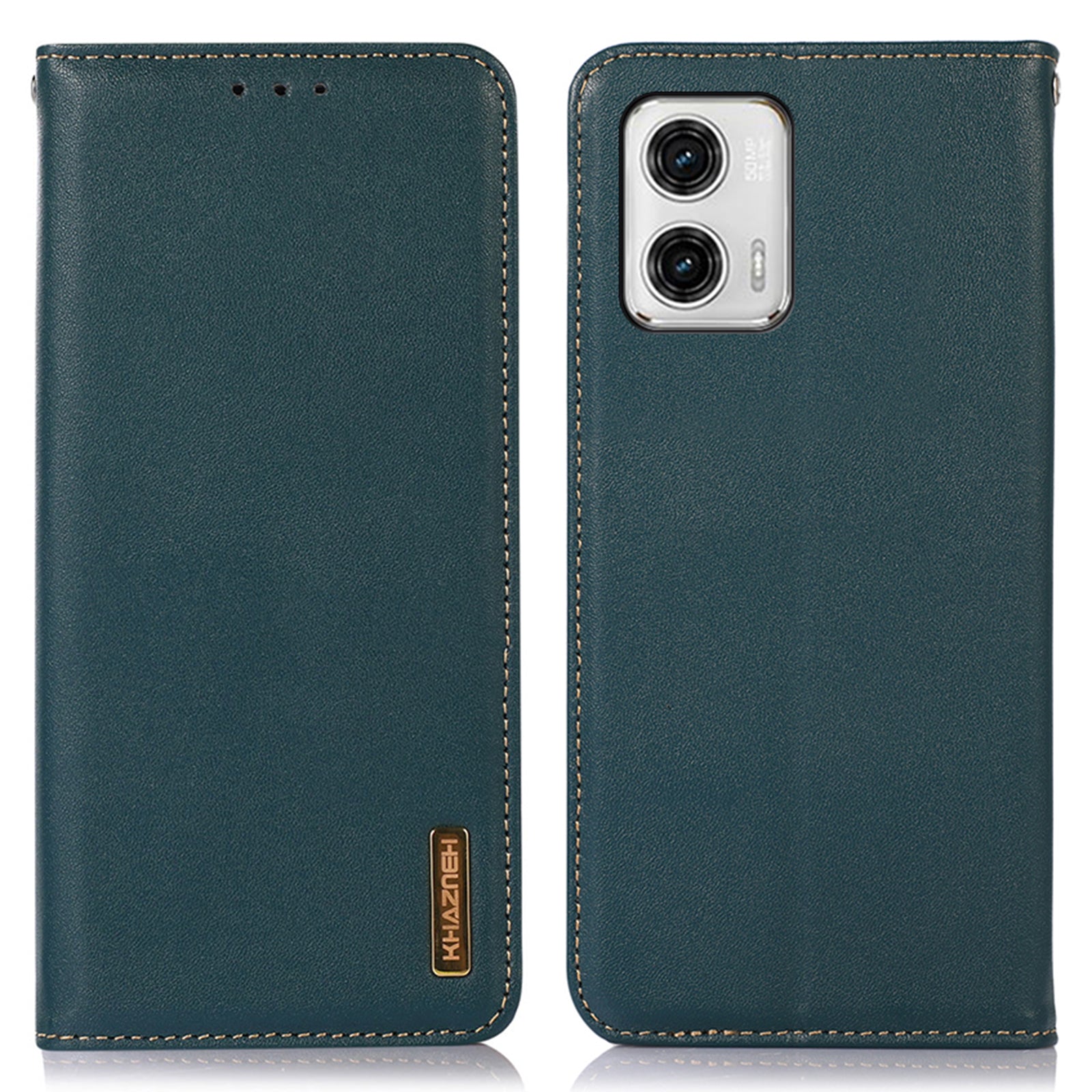 KHAZNEH Phone Case for Motorola Moto G73 5G RFID Blocking Wallet Stand Genuine Cowhide Leather Phone Cover KHAZNEH Phone Case for Motorola Moto G73 5G RFID Blocking Wallet Stand Genuine Cowhide Leather Phone Cover
